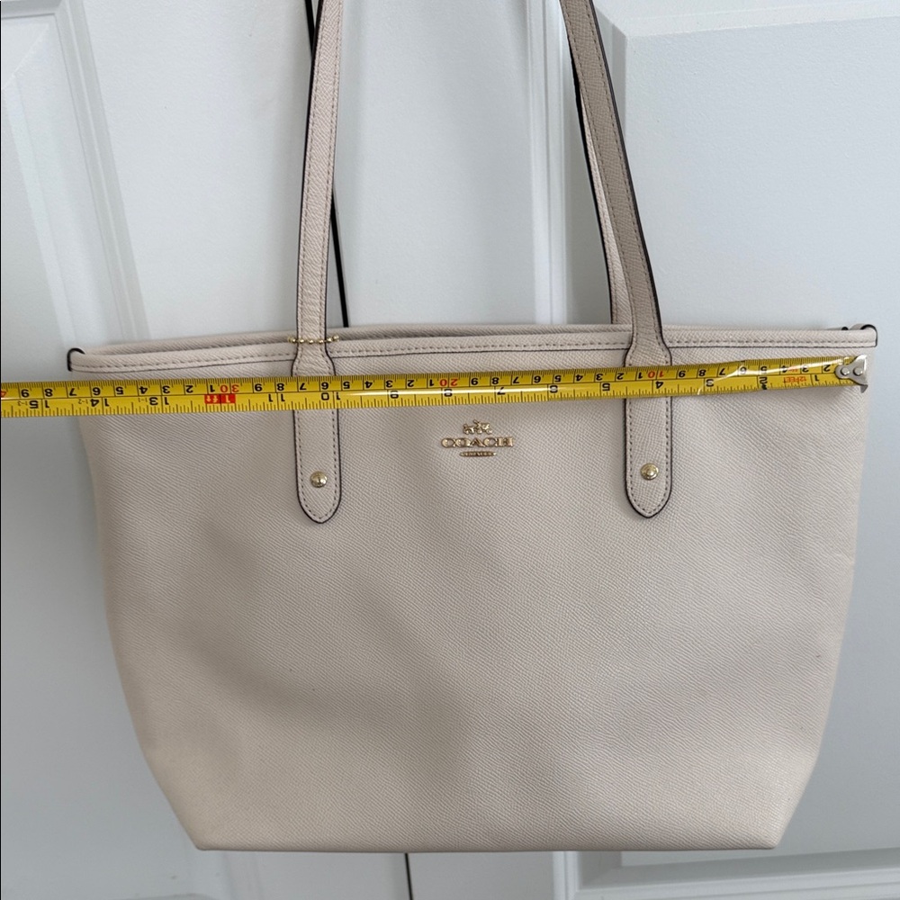 Coach Ivory Leather Tote - Picture 6 of 7